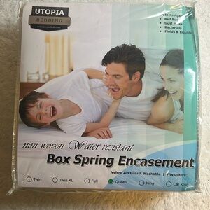 Water resistant box spring encasement.